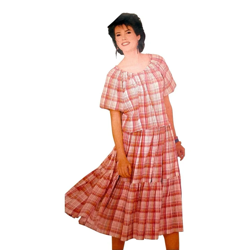 VTG 1985 Butterick Sewing Pattern Misses Summer Top & Skirt Sz 12-14-16 #5406